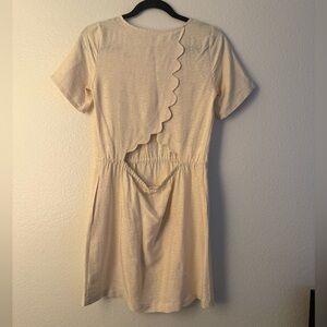 Madewell Scenic View Silk Scalloped Back Dress XS